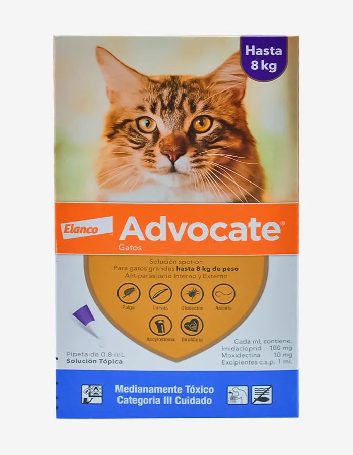 Advocate gatos antipulgas felino 4 a 8kg