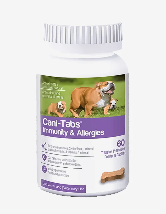 Cani Tabs Immunity And Allergies sistema inmune perros 60 tabletas