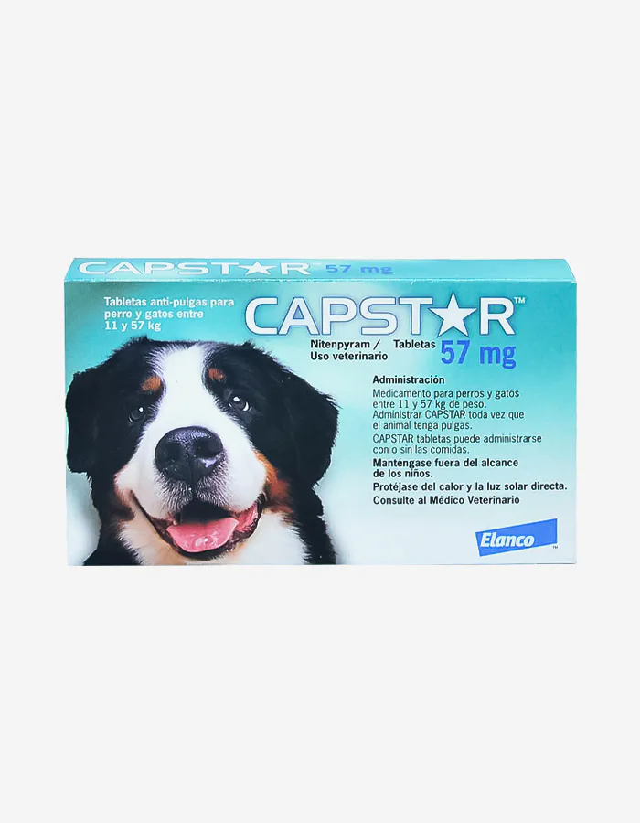 Capstar antipulgas veloz perros 11 a 57kg 57mg