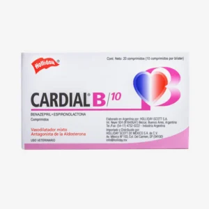 Cardial B vasodilatador mixto perros 10mg 20 tabletas