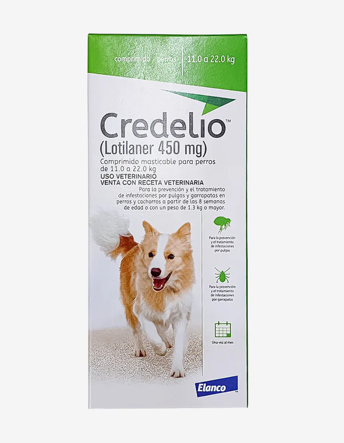 Credelio perros antipulgas masticable caninos 11 a 22kg 3 tabletas