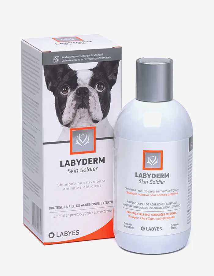 Labyderm Skin Soldier shampoo cosmético perros y gatos 220ml