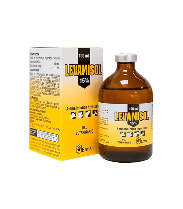 Levamisol 15% antihelmintico solucion inyectable