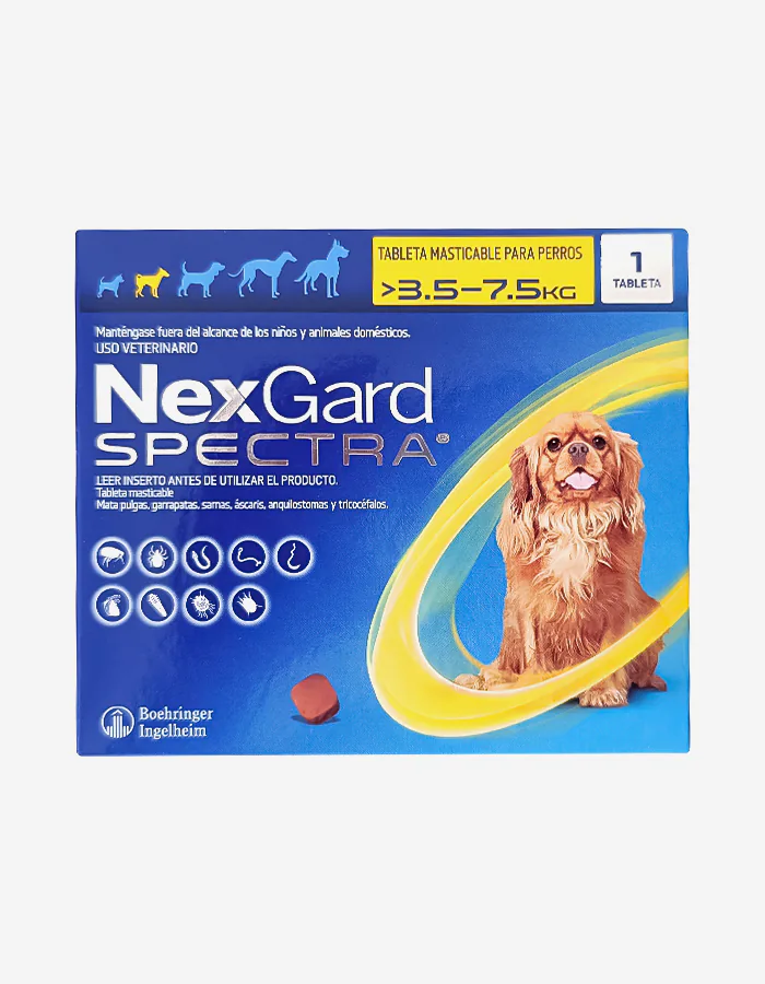 Nexgard Spectra antipulgas perros 3.5 a 7.5kg