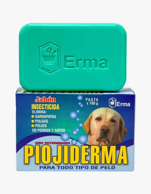 Piojiderma jabon insecticida perros gatos 100g