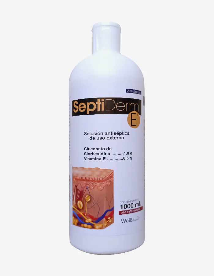 Septiderm E solución antiséptica perros y gatos 1000ml