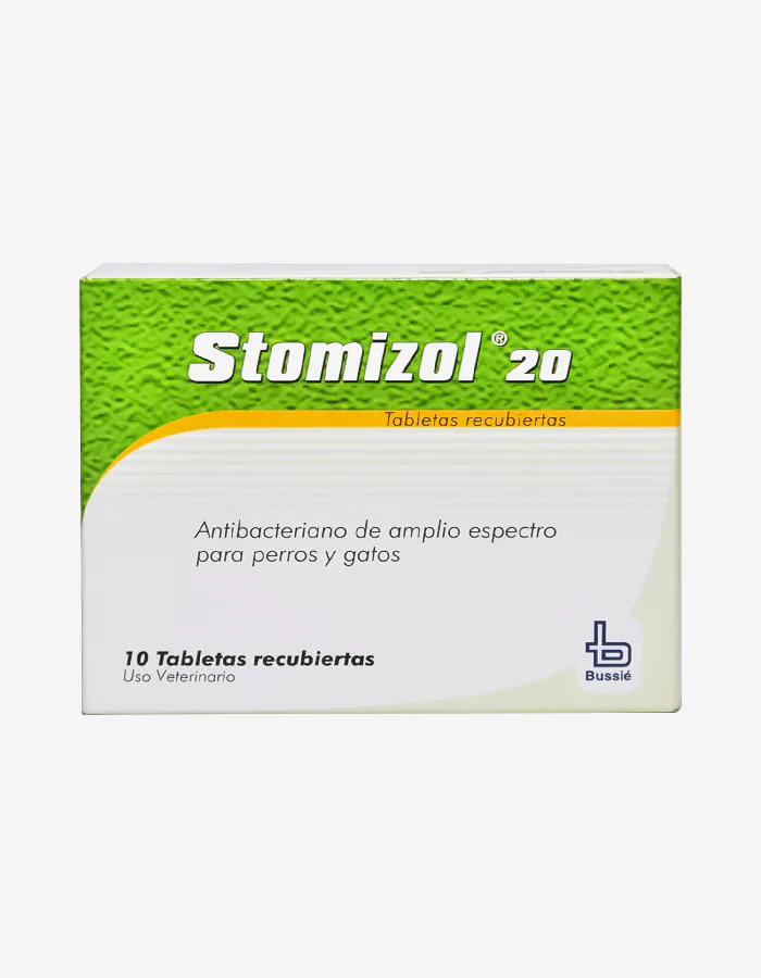 Stomizol tratamiento infecciones bucales perros y gatos 20mg 10 tabletas