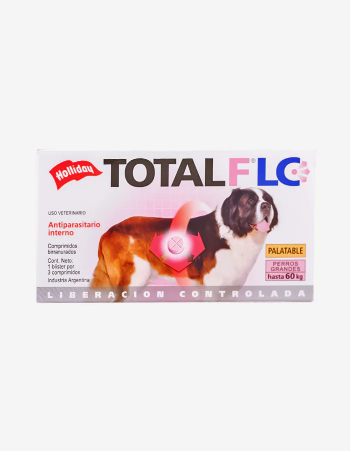 Total FLC desparasitante interno amplio espectro perros grandes 3 tabletas