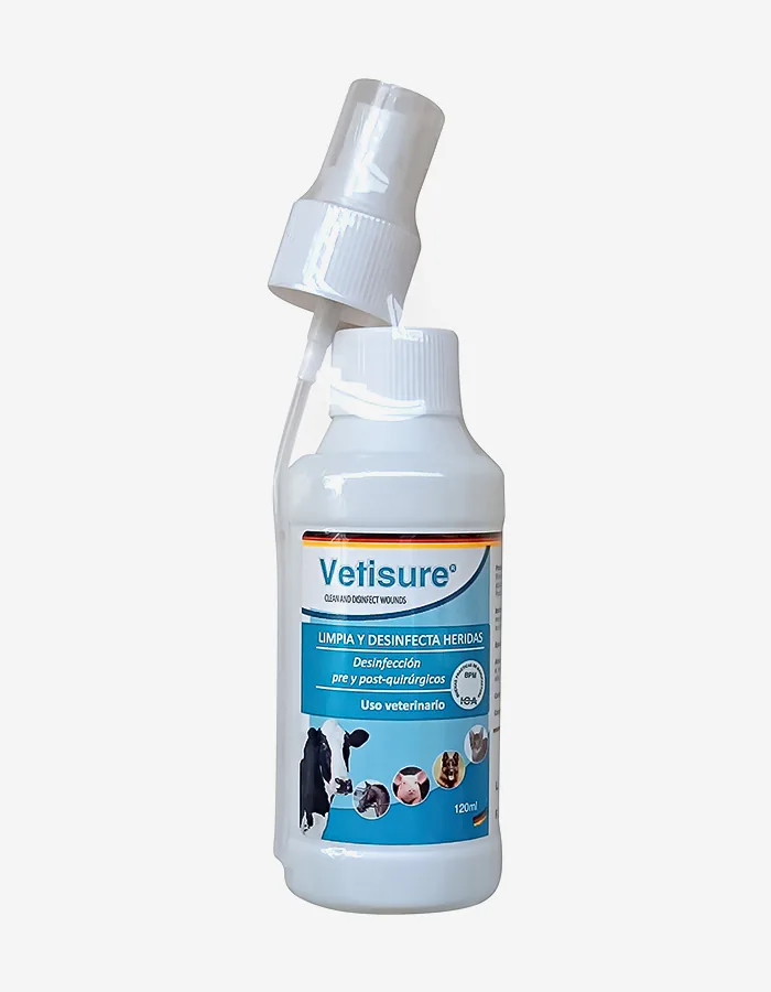 Vetisure solución limpieza heridas mascotas 120ml