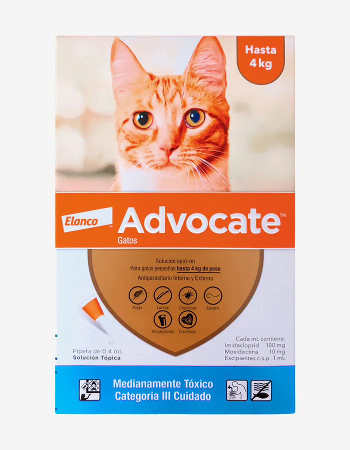 Advocate gatos antipulgas felino hasta 4kg